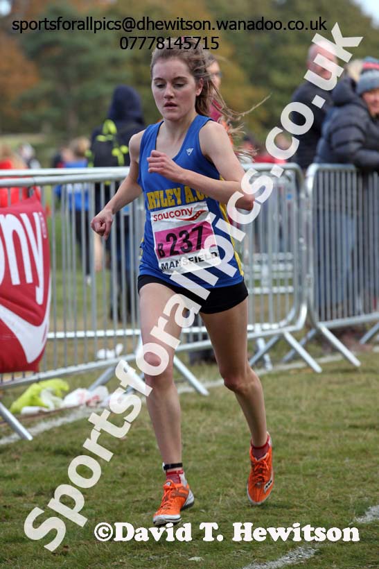 Junior women, 2016 National Cross Cpuntry Relays, Berry Hill Park, Mansfield. Photo: David T. Hewitson/Sports for All Pics